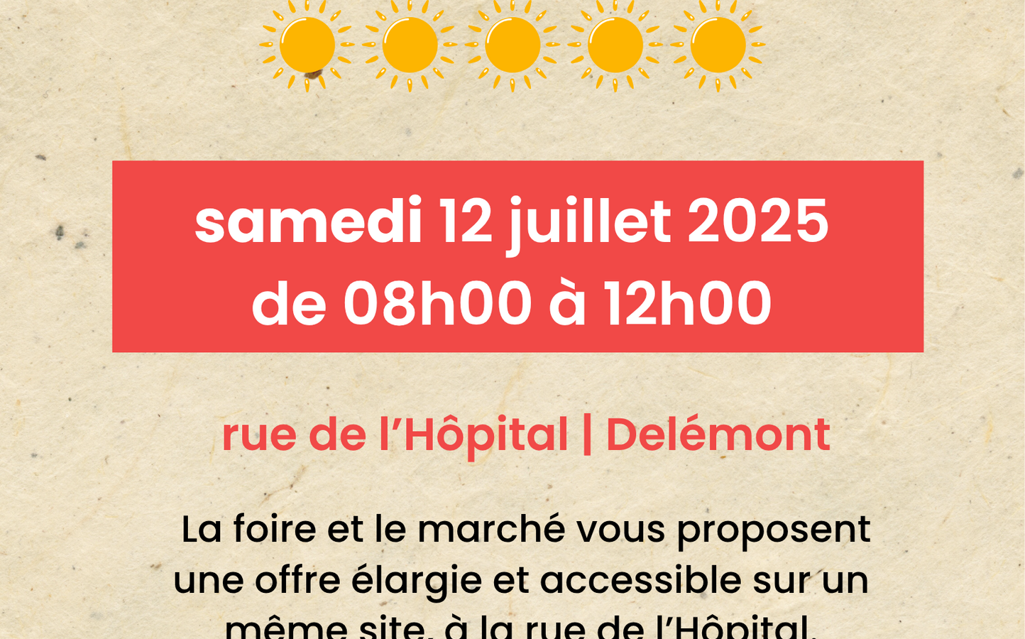 Samedi, c'est la foire d'été à Delémont