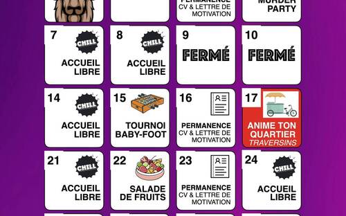 Au programme en mai à l'Espace-Jeunes