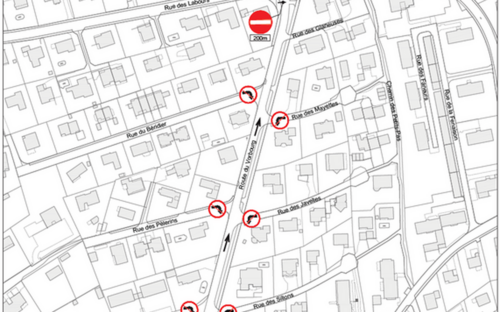 Travaux à la Route du Vorbourg