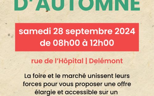 Samedi, c'est la foire d'automne à Delémont