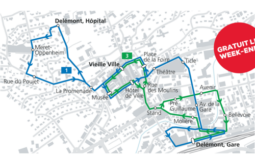 Transports publics delémontains - Nouveaux parcours