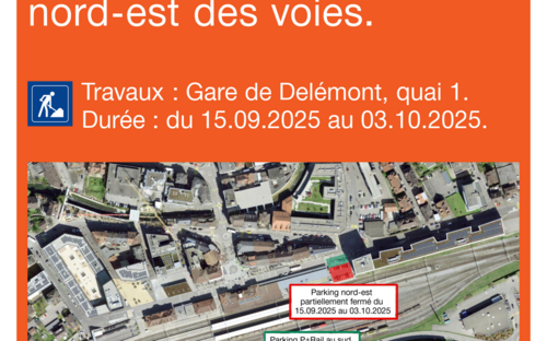 Travaux sur le parking nord-est de la Gare