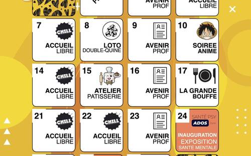 Le programme de novembre à l'Espace-Jeunes