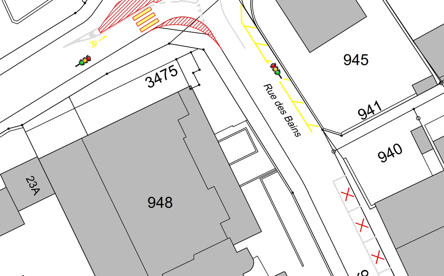 Avis de travaux - Carrefour rue des Bains et rue du Temple