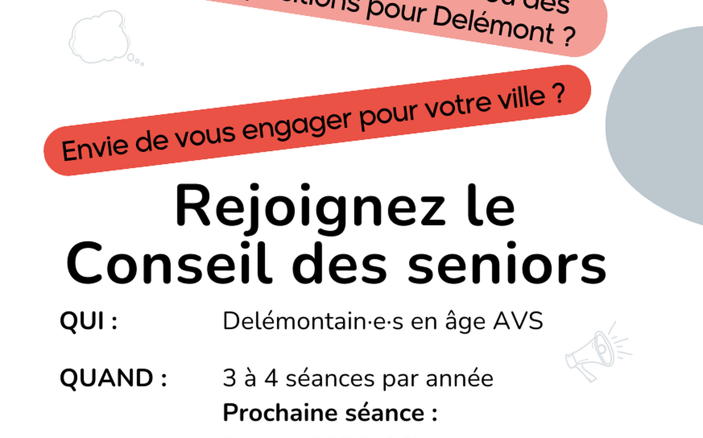 Réunion du Conseil des seniors le 2 mars