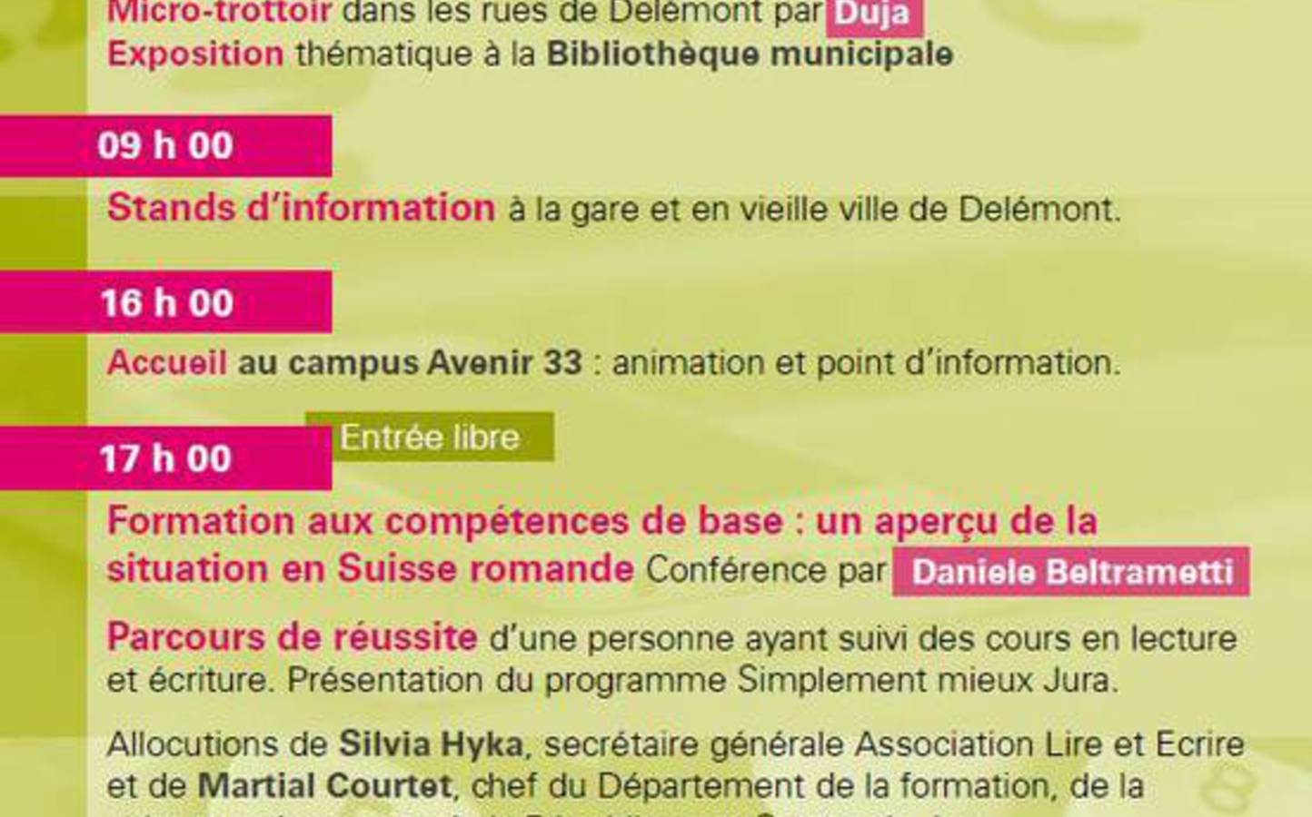 Journée internationale de l'alphabétisation