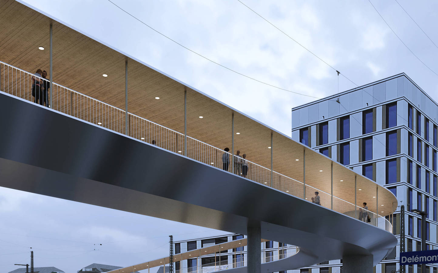 Passerelle entre le Centre-Ville et le secteur