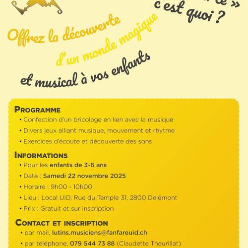 Session découverte du jardin musical les Lutins Musiciens