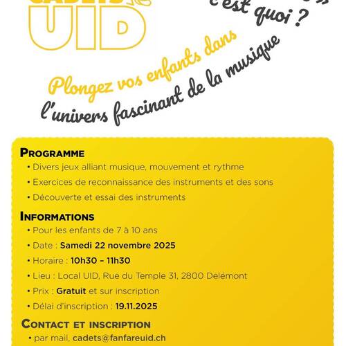 Session découverte des Cadets UID