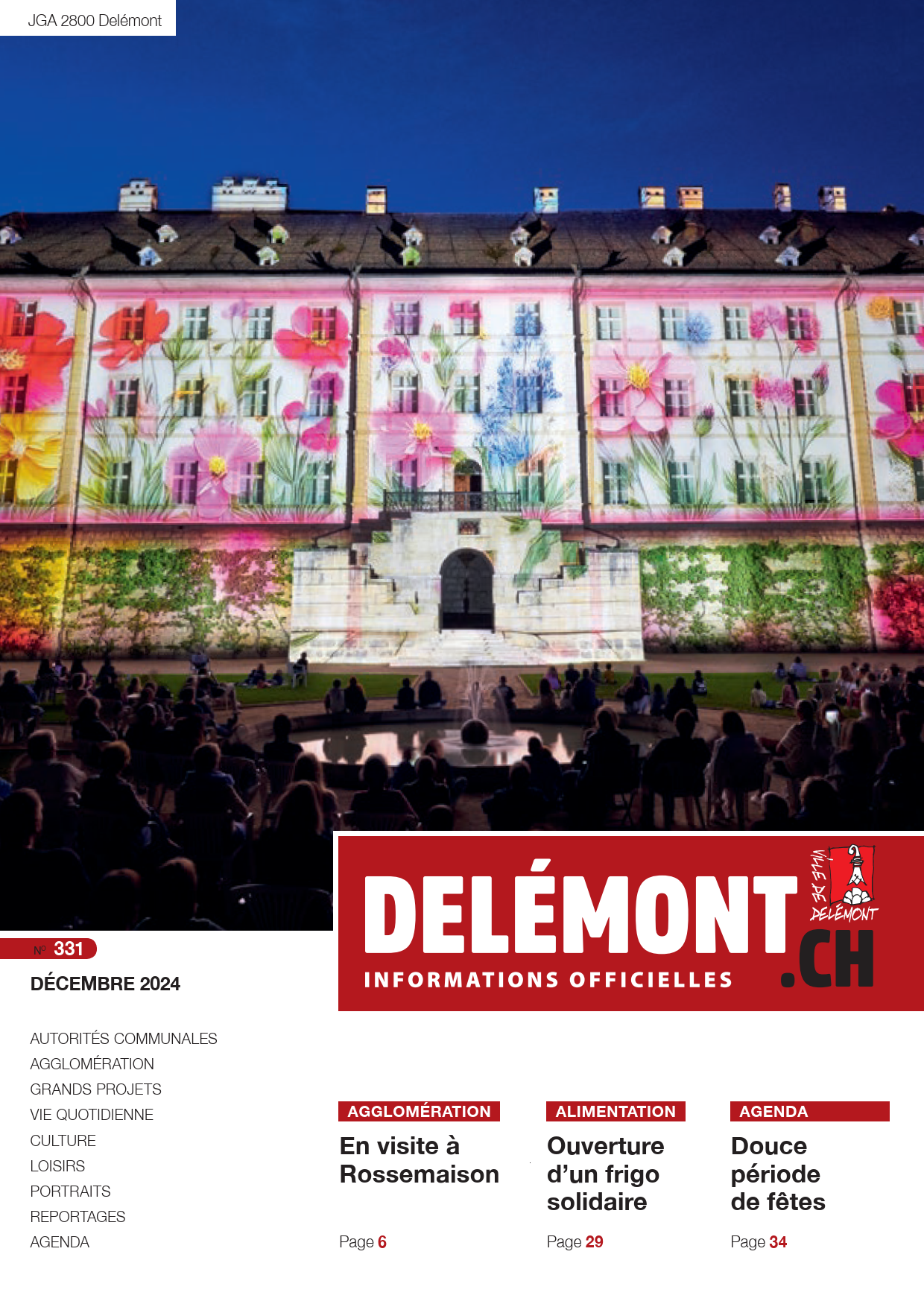 Couverture Delémont.ch décembre 2024