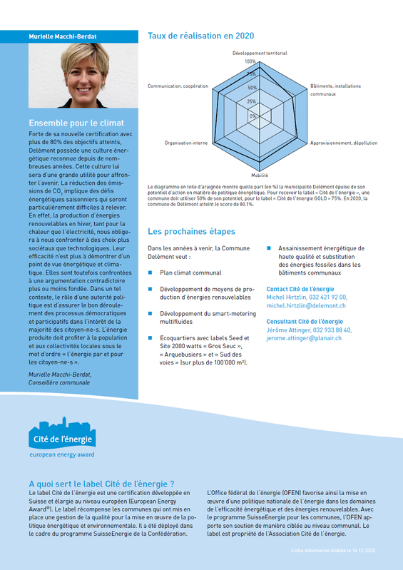 Fiche de certification cité de l'énergie page 2