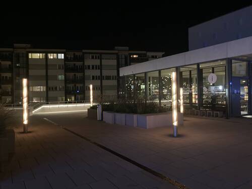 Illumination Esplanade Théâtre du Jura