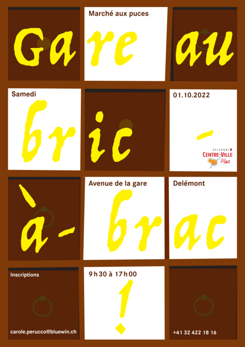 Affiche marché au puces