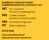Numéros d'aide