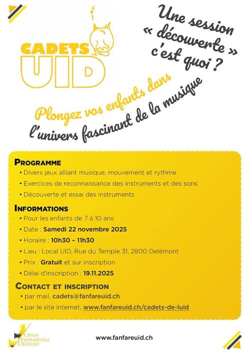 Session découverte des Cadets UID