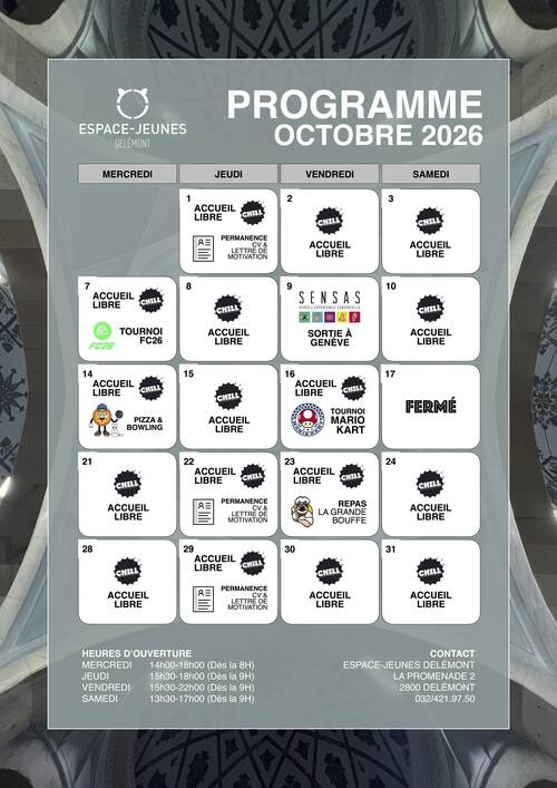 Programme d'octobre