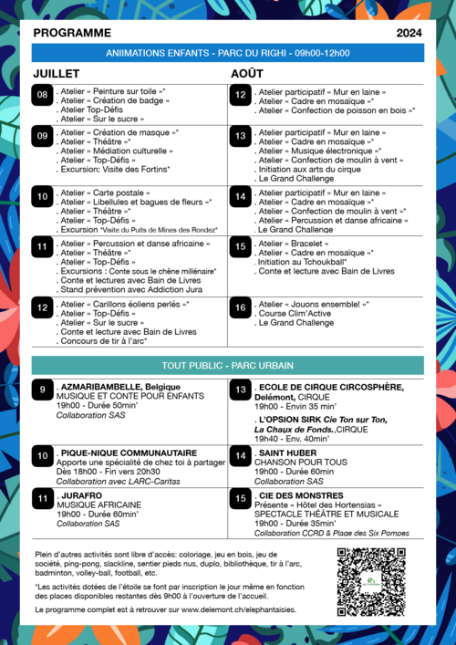 Programme Eléphantaisies 2024