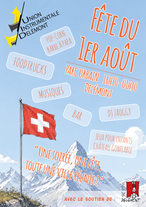 Affiche 1er août 2026 Delémont 