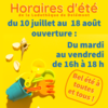 Horaires d'été - 2023