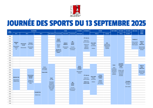Programme journée des sports - 1