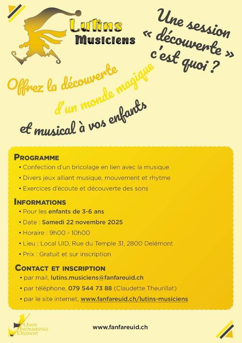 Session découverte du jardin musical les Lutins Musiciens