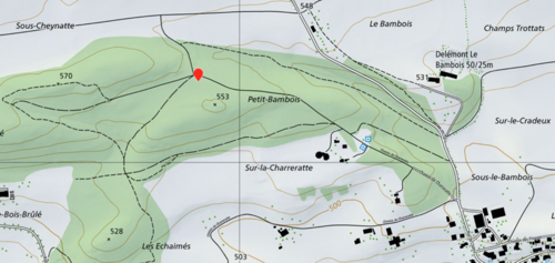 Emplacement nouveau réservoir Champateau III Delémont