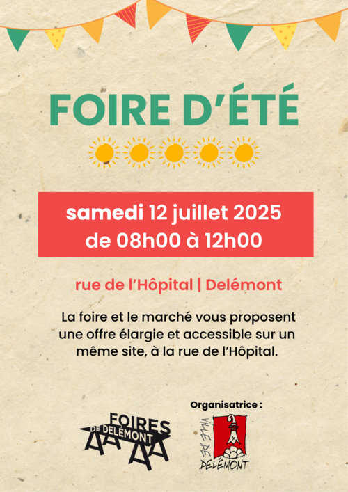 Affiche foire d'été 2025 Delémont