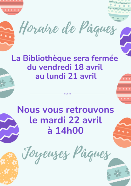 Horaires Pâques