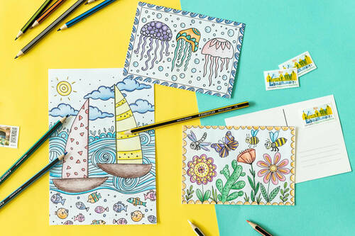 Création de carte postale